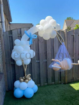 Ballonnenpilaar Ooievaar met Baby