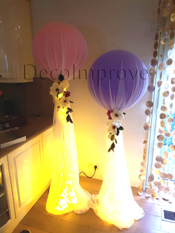 Tulle Ballonnenpilaar met Klimop