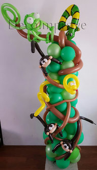 Jungle Ballonnenpilaar met Jungledieren