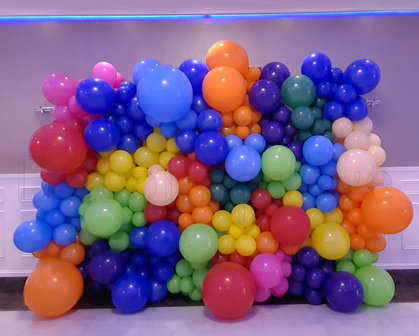 Kleurrijk Organic Ballonnenwand