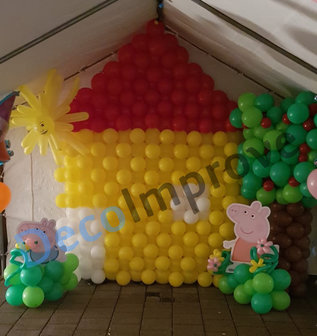 Peppa Big Huisje Ballonnenwand