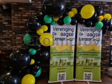 Zwart, Groen en Geel Organic Ballonslinger per Meter