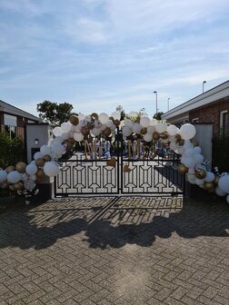 Wit Chroom Goud Organic Slinger Ballondecoratie per Meter