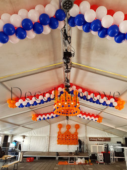 Rood, Wit, Blauw, Oranje Slingers Large Ballondecoratie per Meter