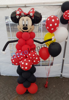 Minnie Mouse Polkadots Rood Ballonnenpilaar