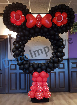 Minnie Mouse Rood Polkadot FotoFrame Rond Klein