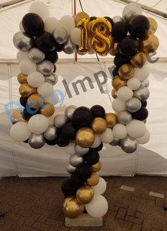 Bling Sweet 18 Foto Frame Ballondecoratie 100x100cm