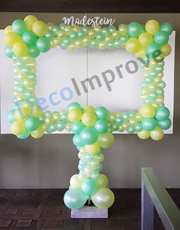 Groen Geel Deluxe Foto Frame Ballondecoratie  