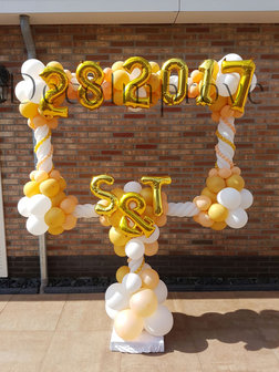 Luxe Gouden Foto Frame met Tekst Ballondecoratie