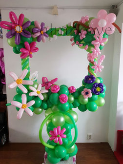 Lente Bloemen Foto Frame Ballondecoratie 100x100cm