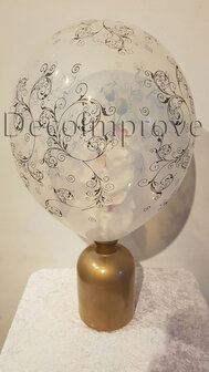 Orchidee in Filigree ballon met Gouden Vaas Tafeldecoratie