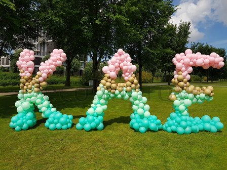 Letterpilaar Organic XXL Ballondecoratie