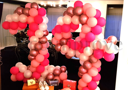 Precious Pink Balloncijfers &#039;14&#039; Set Ballondecoratie