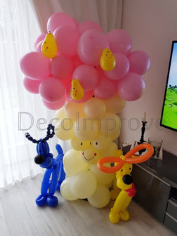 Woezel en Pip met Tante Perenboom Ballondecoratie