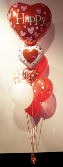 Valentijns &#039;I Love You&#039; Heliumballonnen Boeket