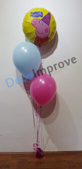 Peppa Big Happy Birthday Helium Tros Ballonnenboeket