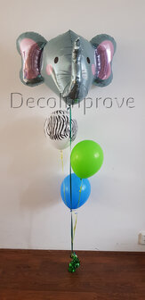 Jungel 3D Olifant Helium Ballonnen Boeket