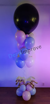 Soft Pastel Gender Reveal Helium Tros Ballonnen Boeket