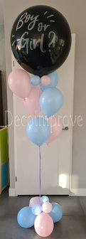 Boy or Girl Gender Reveal Helium Tros Ballonnen Boeket