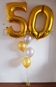 Gouden &#039;50&#039; Ballonnenboeket