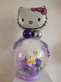 Paars Zilver Hello Kitty Cadeauballon Stuffer Ballon
