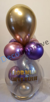 Chroom &#039;Voor Zusje&#039; Cadeauballon Stuffer Ballon
