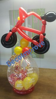 Fiets &#039;Happy Birthday&#039; Cadeauballon Stuffer Ballon