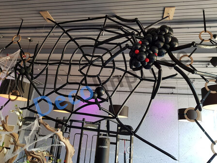 Spinnenweb met grote Tarantula Ballondecoratie