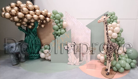 Groen en Chroom Goud Acacia Boom Ballondecoratie