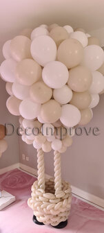 Beige Luchtballon Klein met Mand Ballondecoratie