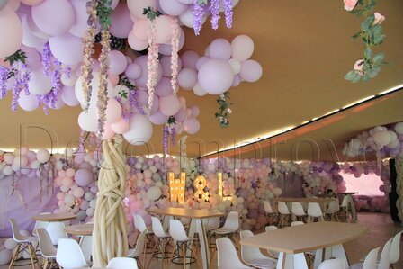 Lila Bloesemboom Ballondecoratie