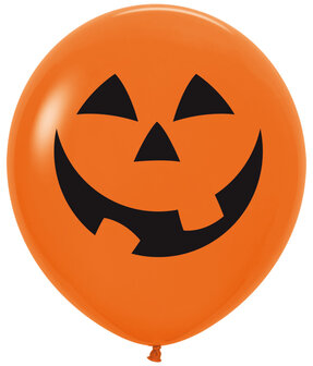 Sempertex Oranje Pompoen Jack-O-Lantern Jumbo Latex Ballon 90cm 1st