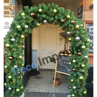 Kersttakken Boog met Kerstversiering en Verlichting Verhuur