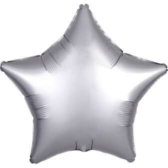 Anagram Zilver Zijdeglans Ster Folie Ballon 43cm