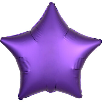 Anagram Paars Zijdeglans Ster Folie Ballon 43cm