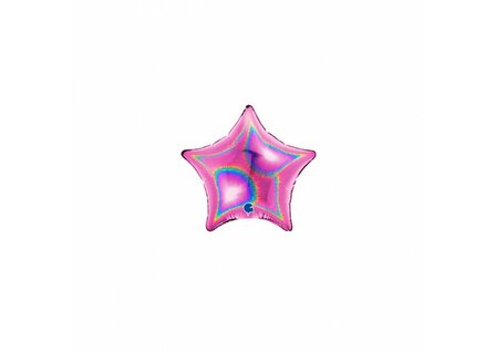 Grabo Glitter Fuchsia Ster Folie Ballon 10cm