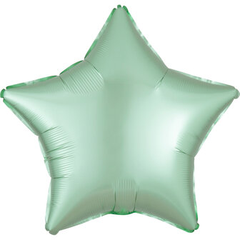Anagram Mint Groen Luxe Satijn Ster Folie Ballon 45cm