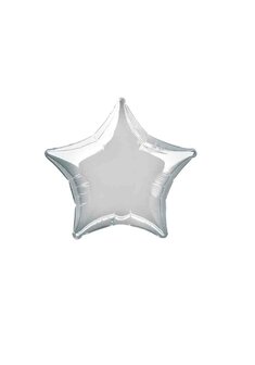 Anagram Zilver Ster Folie Ballon 23cm