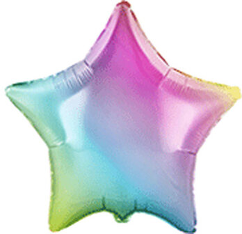 Flex Multicolor Ombre Ster Folie Ballon 45cm