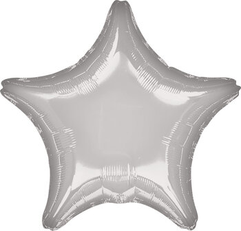 Anagram Zilver Ster Folie Ballon 48cm