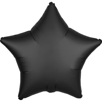 Anagram Onyx Zwart Luxe Satijn Ster Folie Ballon 48cm