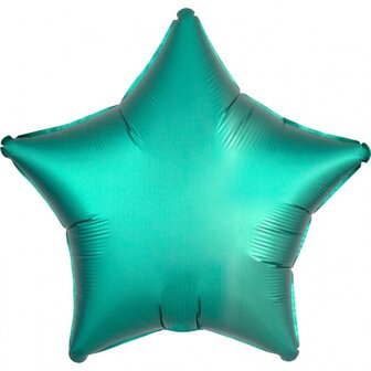 Anagram Jade Groen Satijn Ster Folie Ballon 48cm