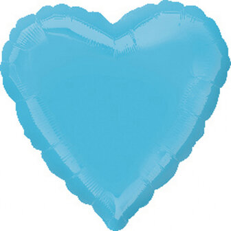 Anagram Caribisch Blauw Hart Folie Ballon 45cm