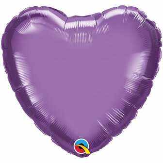 Qualatex Chroom Paars Hart Folie Ballon 45cm Chrome Purple