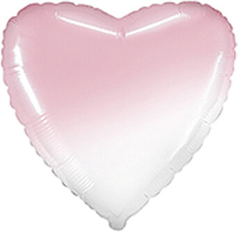 Flex Roze Ombre Hart Folie Ballon 45cm