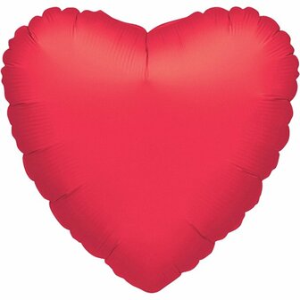 Qualatex Rood Hart Folie Ballon 81cm