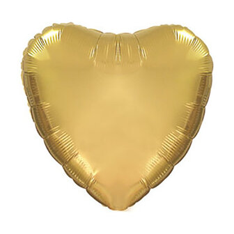 Flex Goud Hart Folie Ballon 45cm