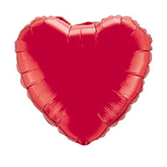 Flex Rood Hart Folie Ballon 45cm