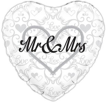 Oak Tree Mr&amp;Mrs Love Hart Folie Ballon 45cm