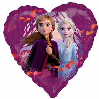 Anagram Frozen 2 Anna en Elsa Hart Folie Ballon 45cm